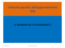 LEGGE 8 ottobre 2010 , n. 170 Nuove norme in materia di disturbi