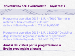 Slide conferenza autonomie - Provincia di Pesaro e Urbino