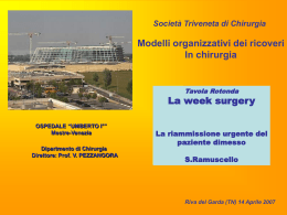 La riammissione urgente del paziente dimesso