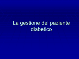 La gestione del paziente diabetico
