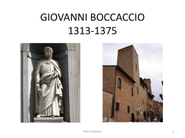 GIOVANNI BOCCACCIO 1313-1375