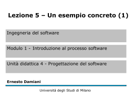Un esempio concreto (1) - Università degli Studi di Milano