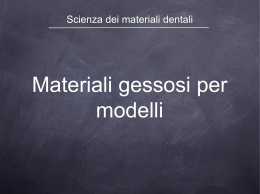 Materiali gessosi per modelli
