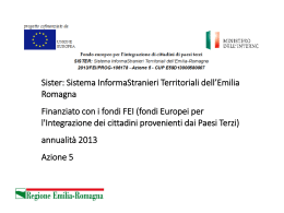 Il Progetto SISTER - Comune di Ravenna