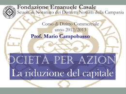 Prof. Mario Campobasso - Scuola di Notariato della Campania