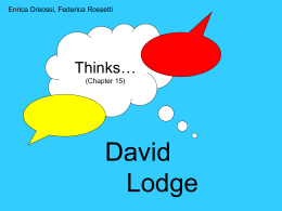 Thinks...David Lodge - Marilenabeltramini.it