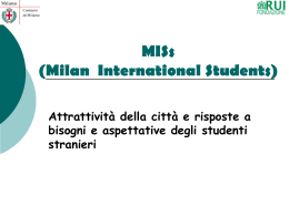 PresentazioneStudenti stranieri a Milano