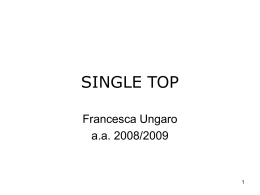 SINGLE TOP - Universit&agrave; degli Studi di Milano