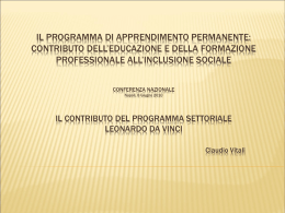 ISFOL Agenzie LLP - Programma Leonardo