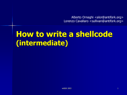 Shellcode - Linux/BSD i386 Shellcodes