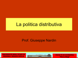 La politica distributiva - Facoltà di Economia Marco Biagi