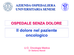 Il dolore nel paziente oncologico
