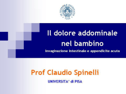 Il dolore addominale nel bambino