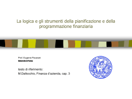 Come gestire il rischio di tasso - Università degli Studi di Parma