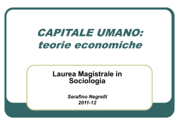 CAPITALE UMANO 2-2011 - Dipartimento di Sociologia