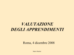 VALUTAZIONE DEGLI APPRENDIMENTI