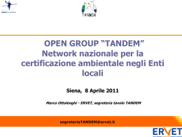 Open Group Tandem - Coordinamento Agende 21 Locali Italiane