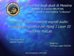 Università degli studi di Messina Facoltà di Scienze MM.FF.NN