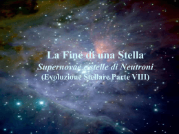 Supernovae e Stelle di Neutroni