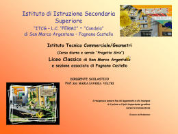 Diapositiva 1 - Istituto di Istruzione Superiore Fermi