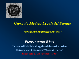 Pietrantonio Ricci Cattedra di Medicina Legale e delle Assicurazioni