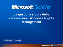 La gestione sicura delle informazioni: Windows Rights