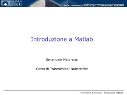 Introduzione a Matlab