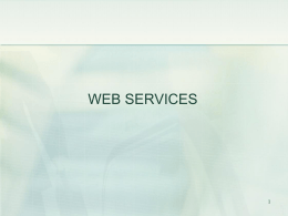 WEB SERVICES - Sardegna2007