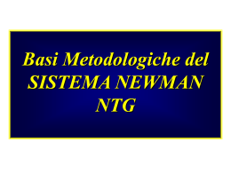 Basi metodologiche del sistema NTG