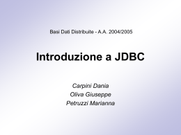 Introduzione a JDBC