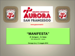 Dr. Silvano Sala Psicologo Lecco, 20 gennaio 2009