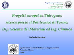 Progetti Idrogeno Piemonte 15 Giugno 2004