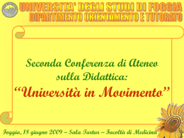 L`orientamento universitario in entrata, in itinere ed in uscita