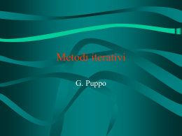 Metodi iterativi per sistemi lineari