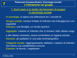 Le interazioni nei gruppi