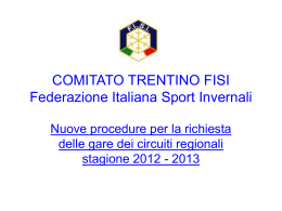 COMITATO TRENTINO FISI Federazione Italiana Sport Invernali