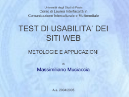MUCIACCIA - Cim - Università degli studi di Pavia