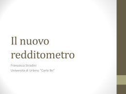 redditometro - Università di Urbino