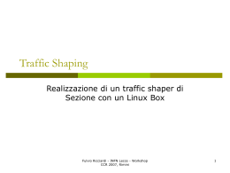 Traffic Shaping - INFN