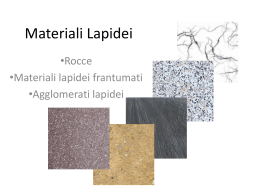 Materiali Lapidei - materiale per progetto stradale