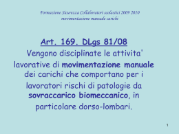 movimentazione manuale