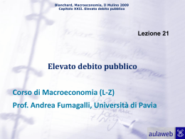 Lezione 21 - Fumagalli (Debito pubblico).