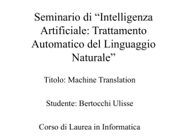 MachineTranslation Patty - Dipartimento di Informatica