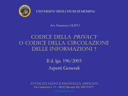 Il codice della Privacy