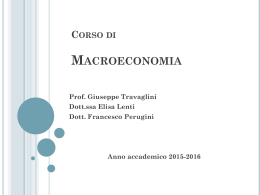Introduzione Macroeconomia 2015 2016
