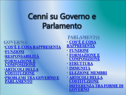 Governo e Parlamento. Presentazione. Giugno 2014