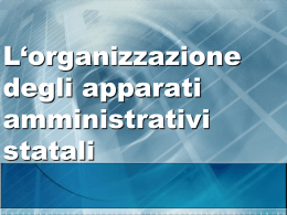 L`organizzazione amministrativa