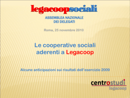 Diapositiva 1 - Legacoopsociali Sardegna