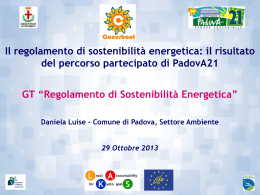 Il regolamento di sostenibilit&agrave; energetica