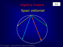u + v - Universit&agrave; Ca` Foscari di Venezia